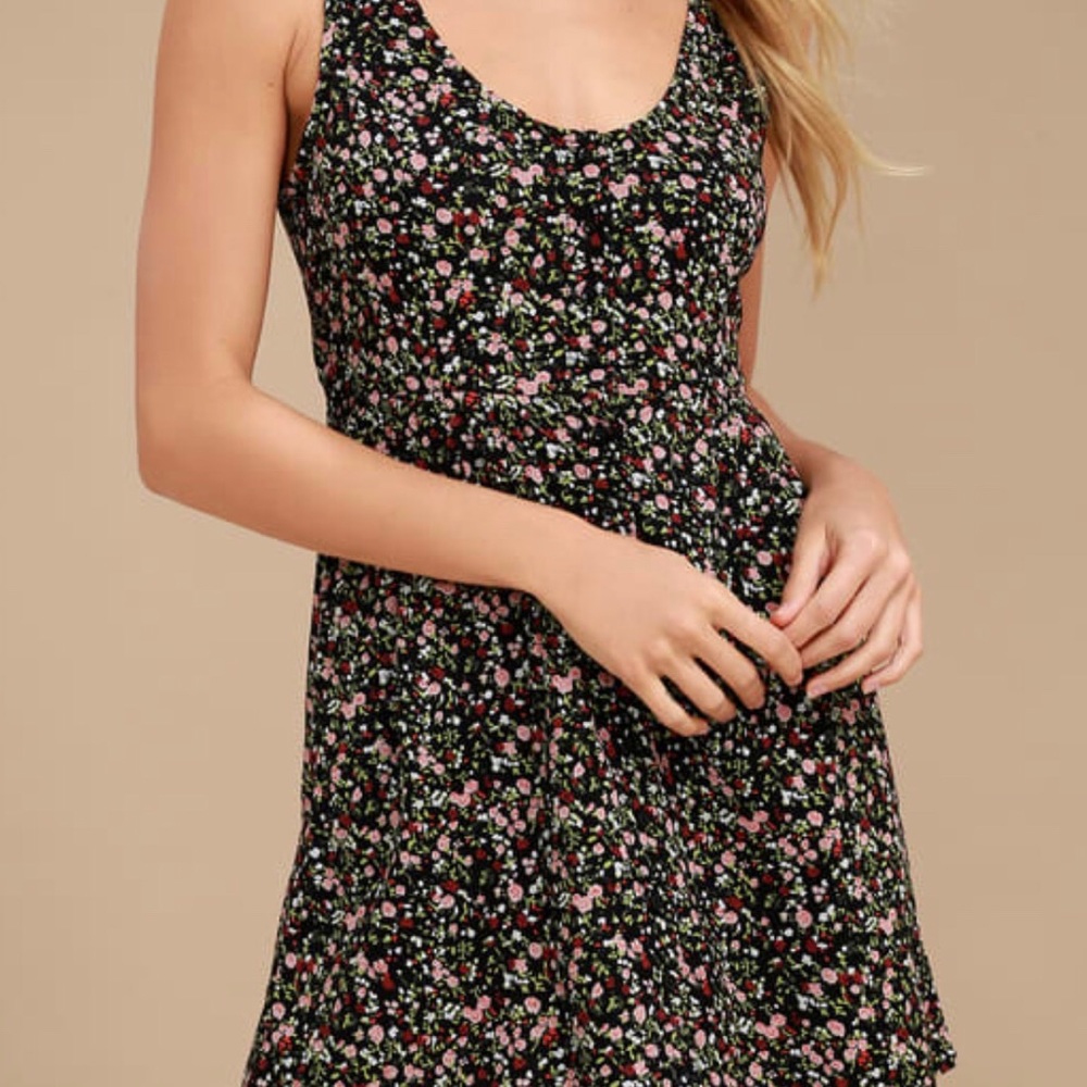 Obey floral button down mini